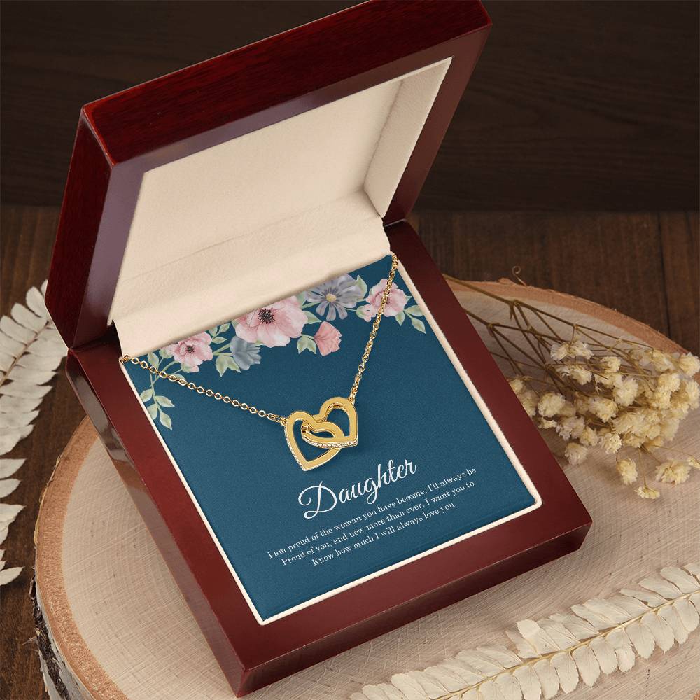 To My Daughter | Interlocking Hearts necklace